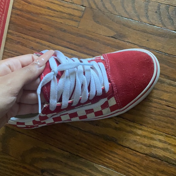 Red and white vans size 5 men 6.5 women - Picture 4 of 8